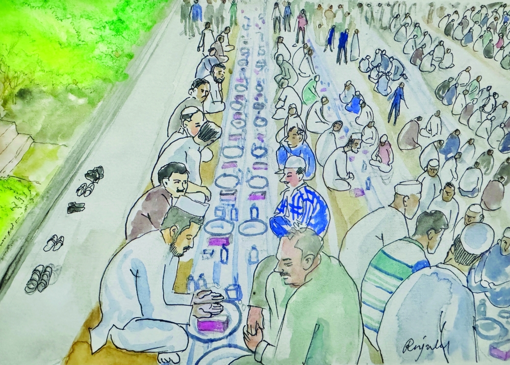 Mass iftars are commonly organised and are considered a blessing, especially for those who are away from their families