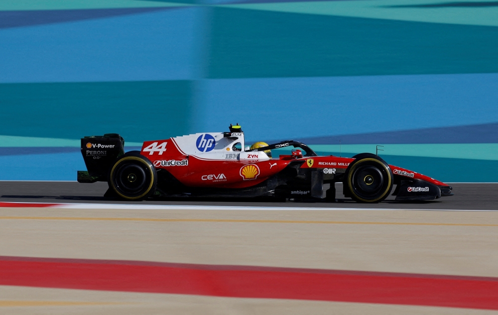 Ferrari's Lewis Hamilton during pre season testing 