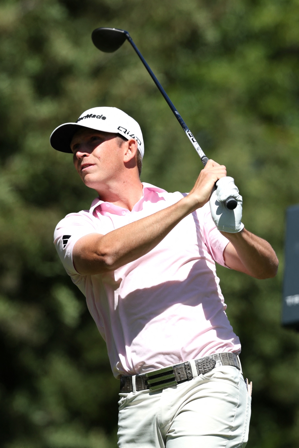  Jacob Bridgeman hits his tee shot on the fifth hole during the final round  
