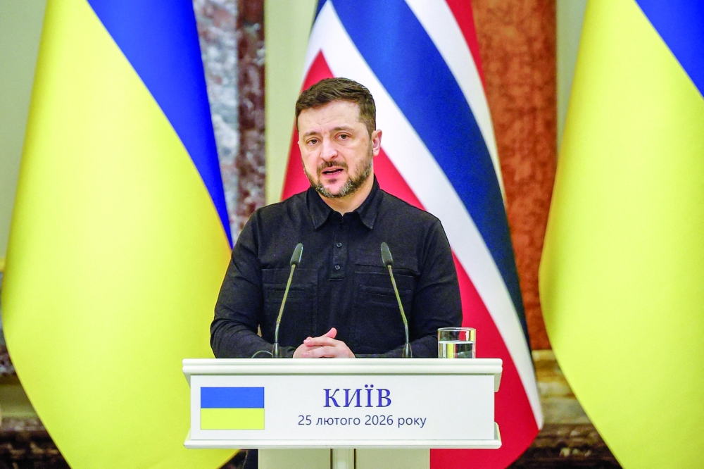 Ukraine's President Volodymyr Zelenskiy talks as he attends a press conference, in Kyiv. — Reuters 