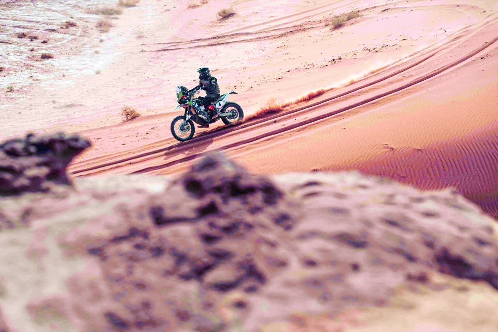 
Motorcycles will race in their own class at the Oman International Baja. 