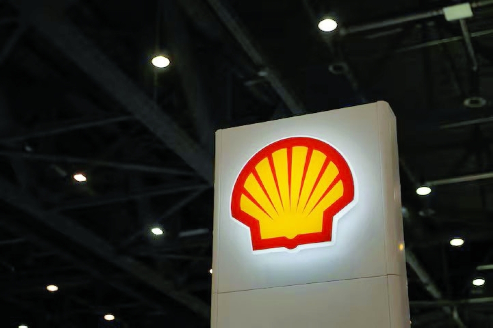A Shell logo is pictured during the European Business Aviation Convention & Exhibition (EBACE) in Geneva.  REUTERS