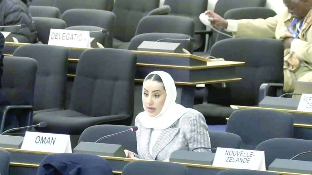 Sarah bint Abdullah al Balushi, Permanent Mission of Oman to UN and International Organizations took part in the Geneva meeting.