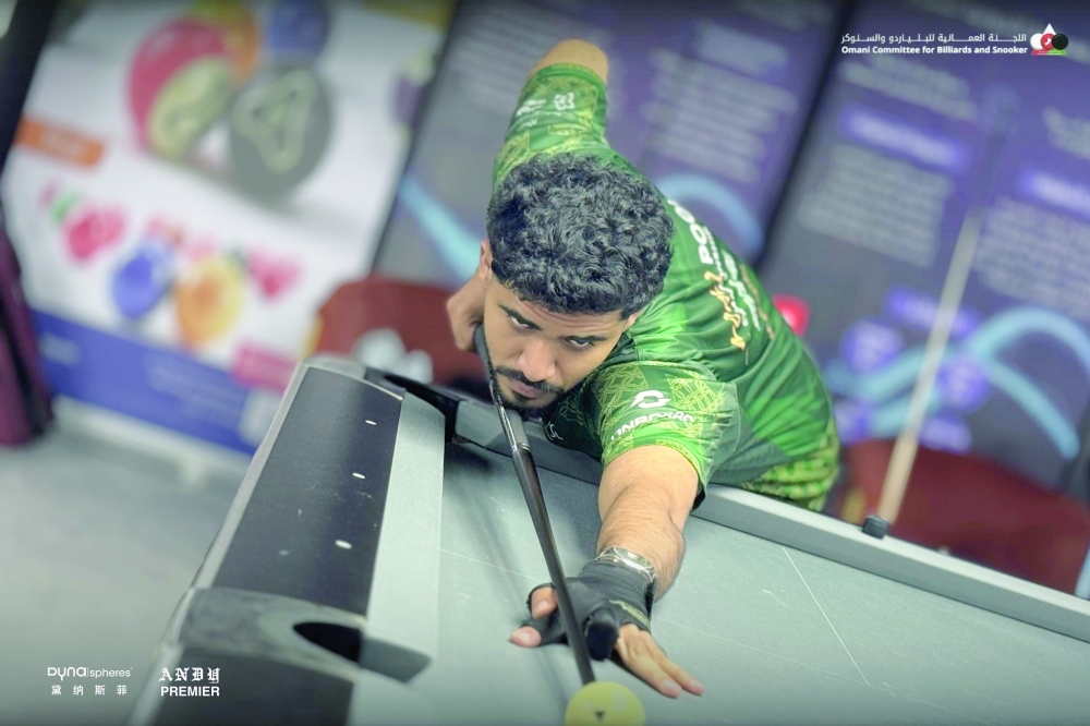 In the snooker competition, Shehzad Ghani secured an important 3–0 victory over Yousuf al Foori.