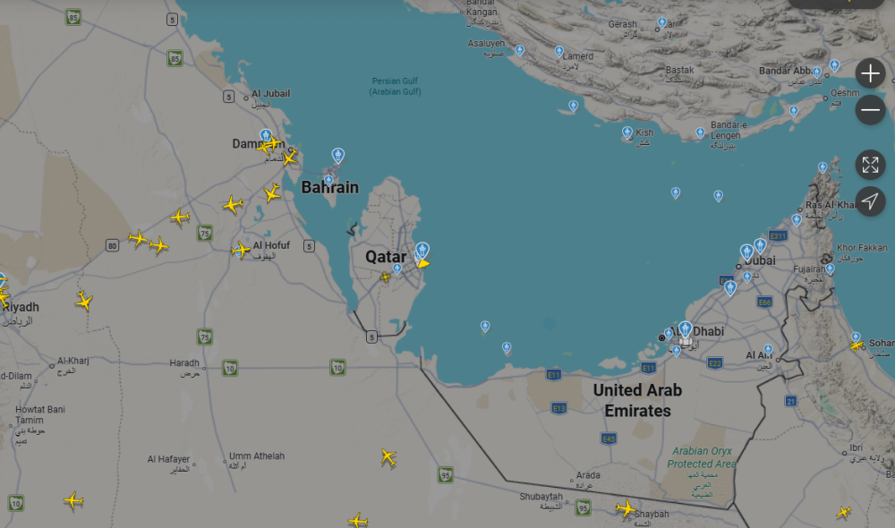The airspace across the GCC has been shutdown, except that of Oman 
