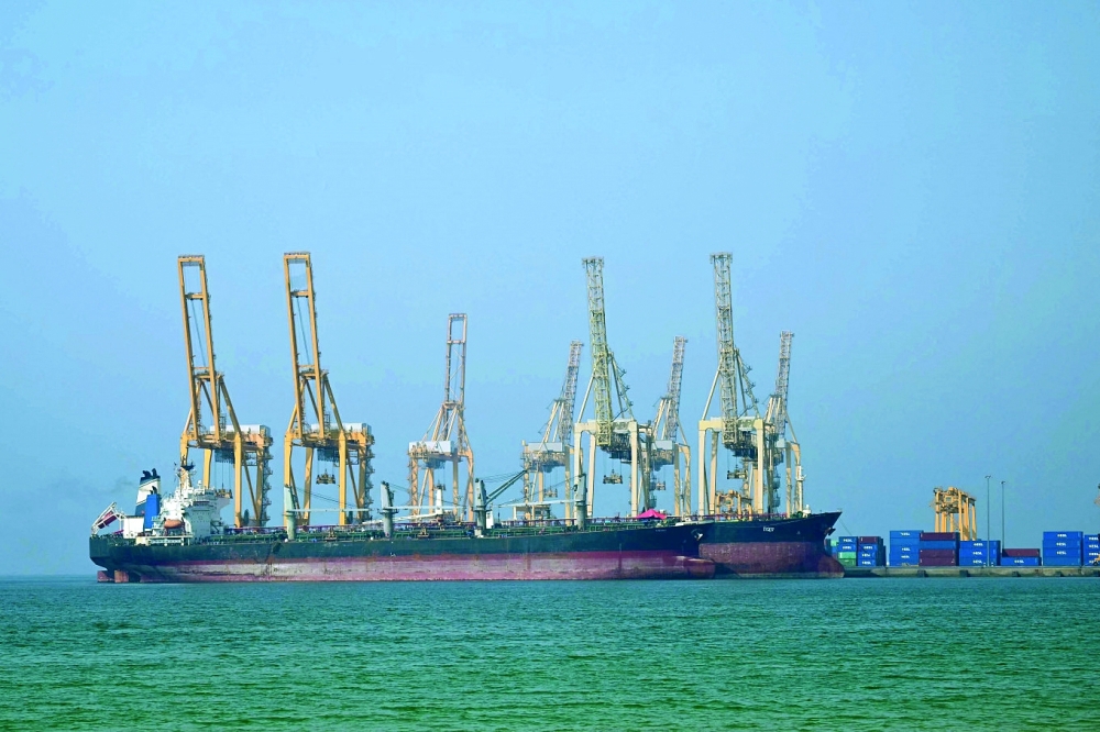 Tankers are seen at the Khor Fakkan Container Terminal, along the Strait of Hormuz, a waterway through which one-fifth of global oil output passes. — AFP