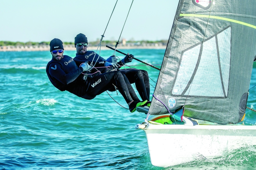 Ahmed and Waleed competing in the championship races. 