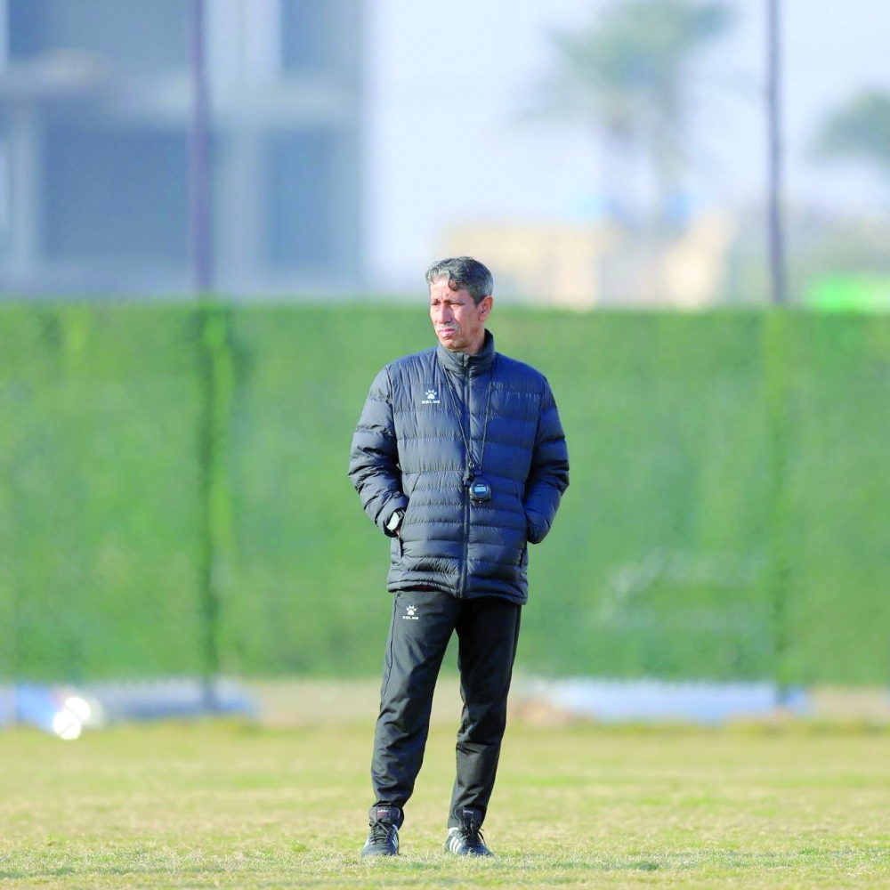 The Omani coach Rasheed bin Jaber al Yafai.