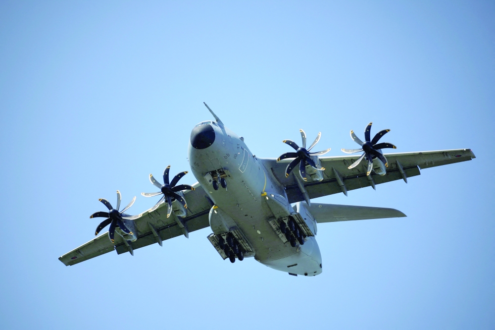 An aircraft prepares to land in RAF Akrotiri, in Cyprus. — Reuters