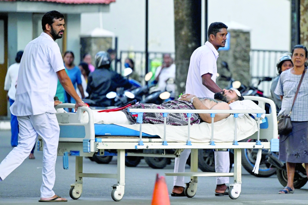 An injured Iranian sailor receives treatment at the Karapitiya hospital in Galle. — AFP