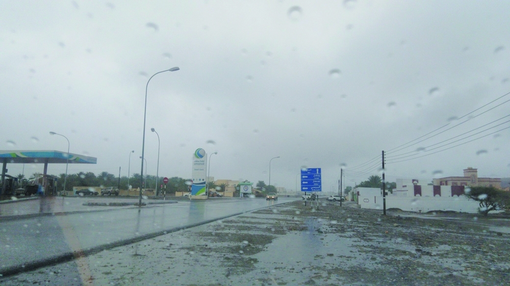 The current weather is due to the passing of a trough.