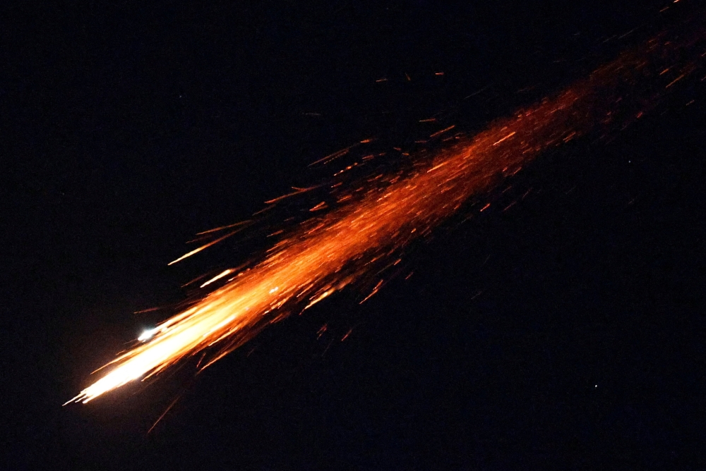 A missile launched from Iran is intercepted, amid the U.S.-Israeli conflict with Iran, in Ashkelon, Israel, March 4, 2026.