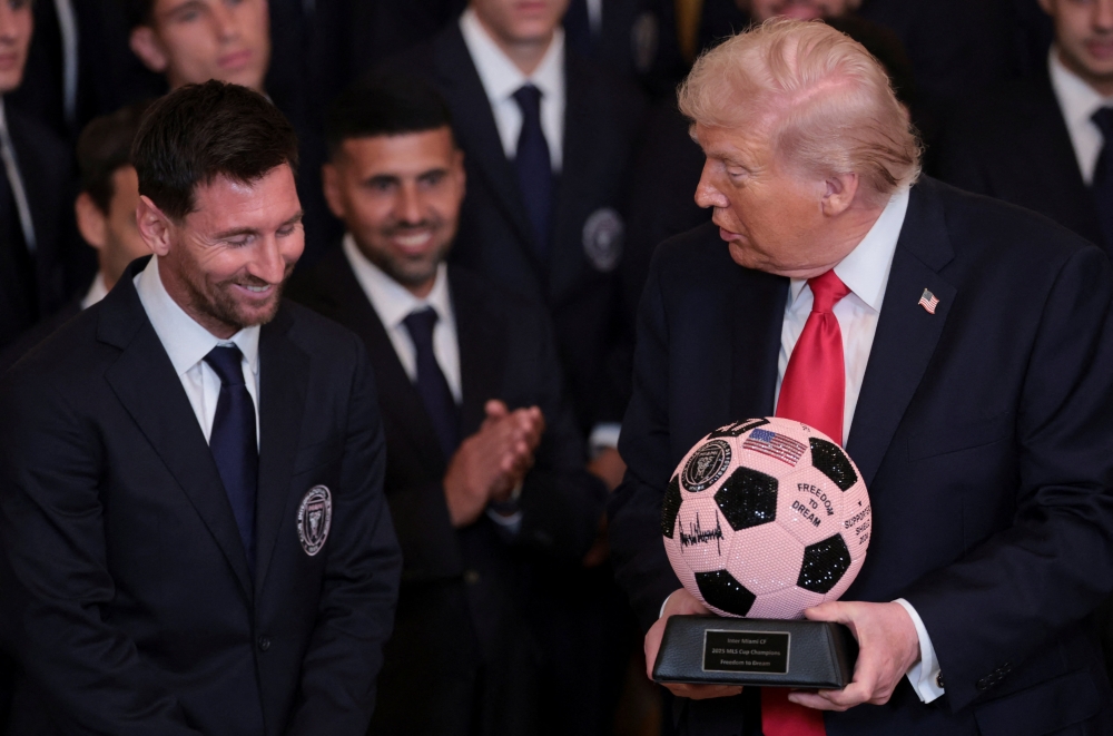 U.S. President Donald Trump honors reigning MLS champion Inter Miami CF players and team officials in Washington