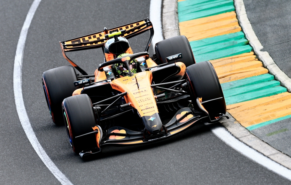  McLaren's Lando Norris during qualifying 