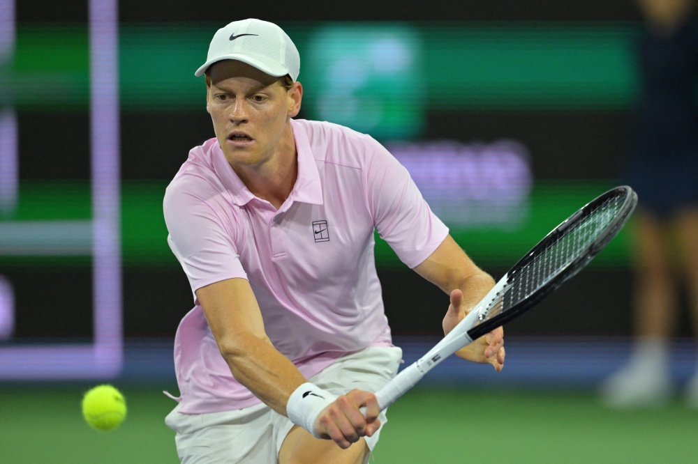  Jannik Sinner (ITA) during his second round match against Dalibor Svrcina (CZE) in the BNP Paribas Open at the Indian Wells Tennis Garden