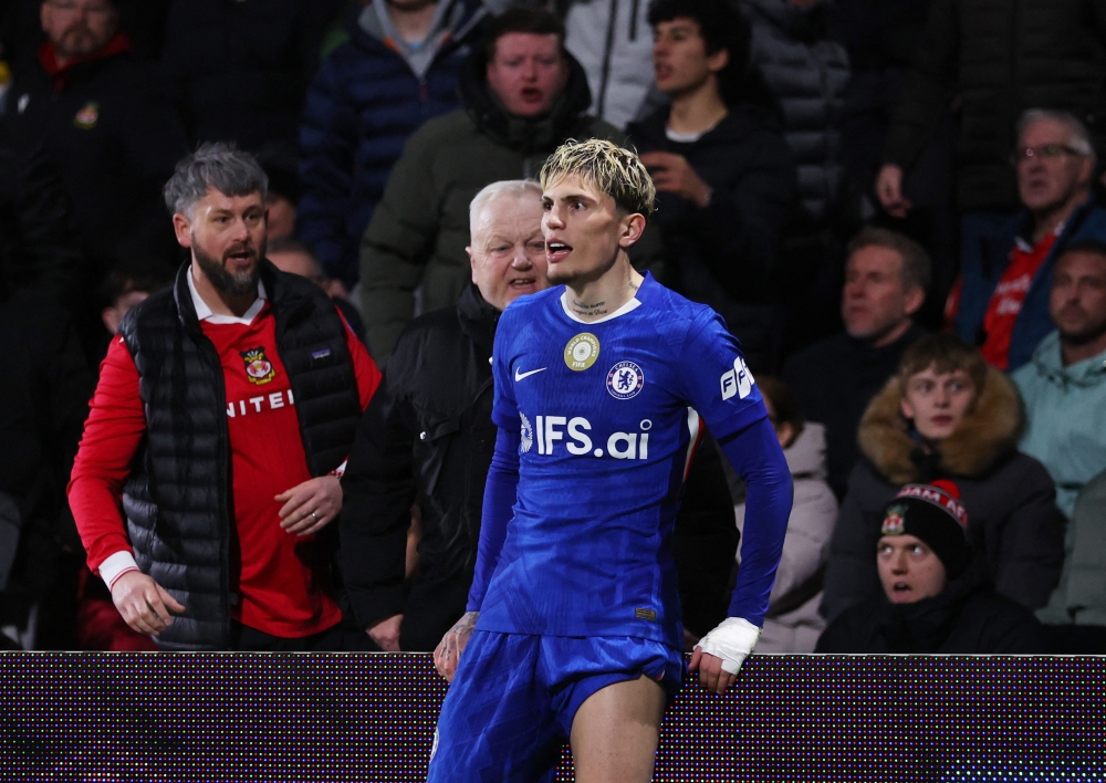  Chelsea's Alejandro Garnacho celebrates scoring their third goal 