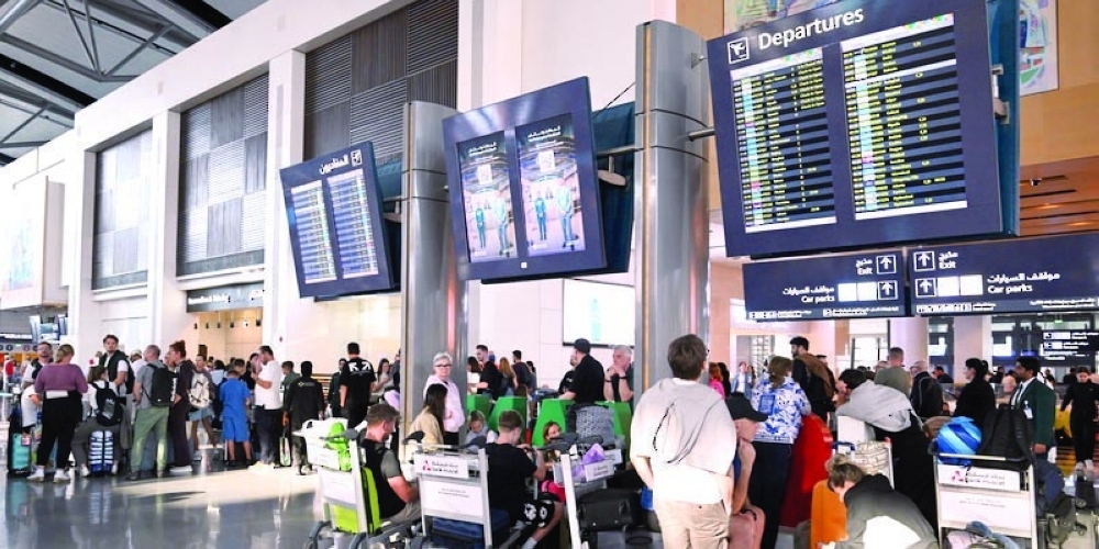 With passengers from various countries using Muscat as a layover, the airport is experiencing a significant influx of travellers. - ONA