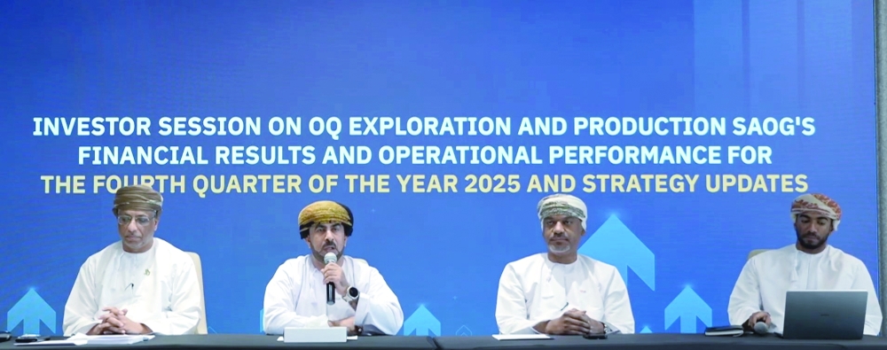 Top officials of OQEP addressing investors recently.