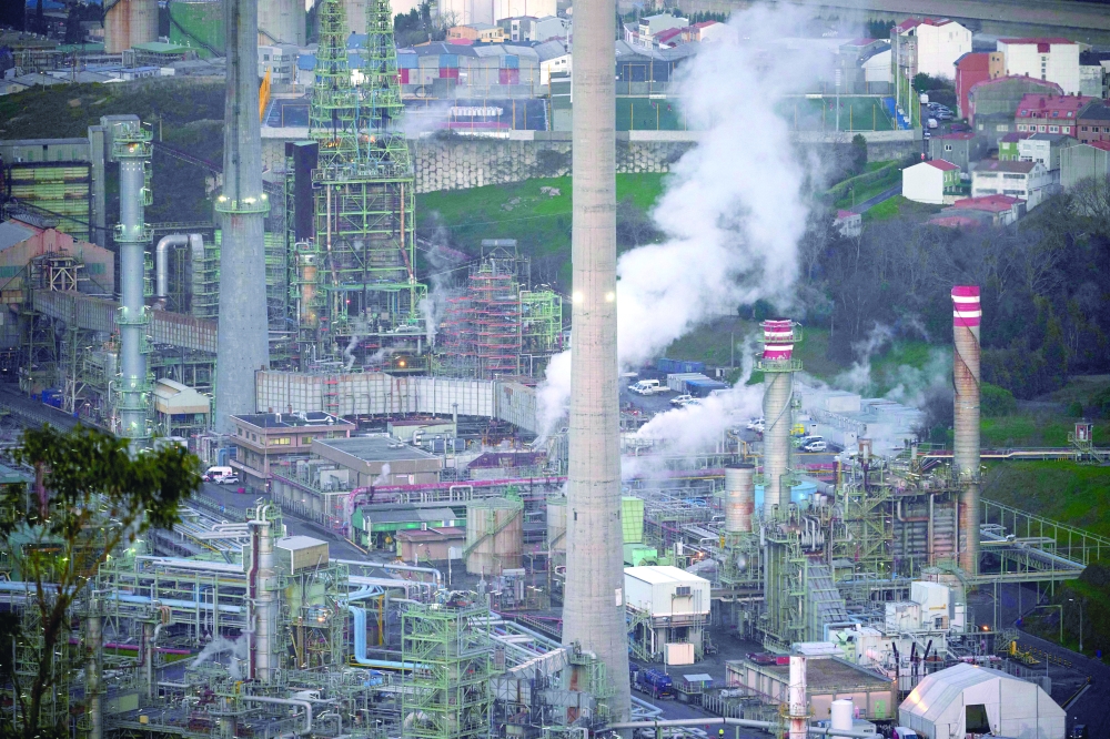 A view of the Repsol oil refinery in A Coruna, northwestern Spain. — AFP
