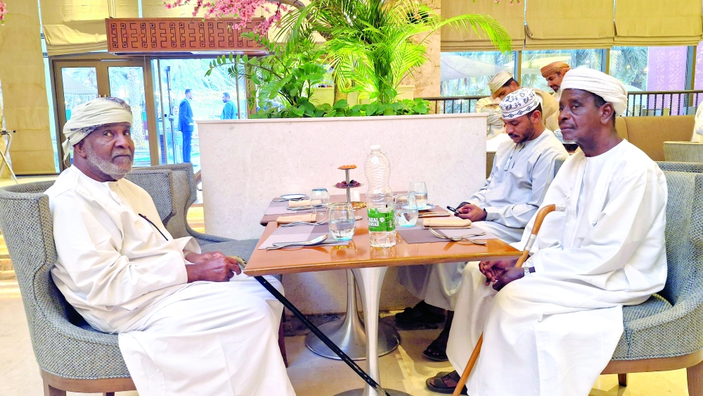 About 60 elderly men and women attended the Iftar.