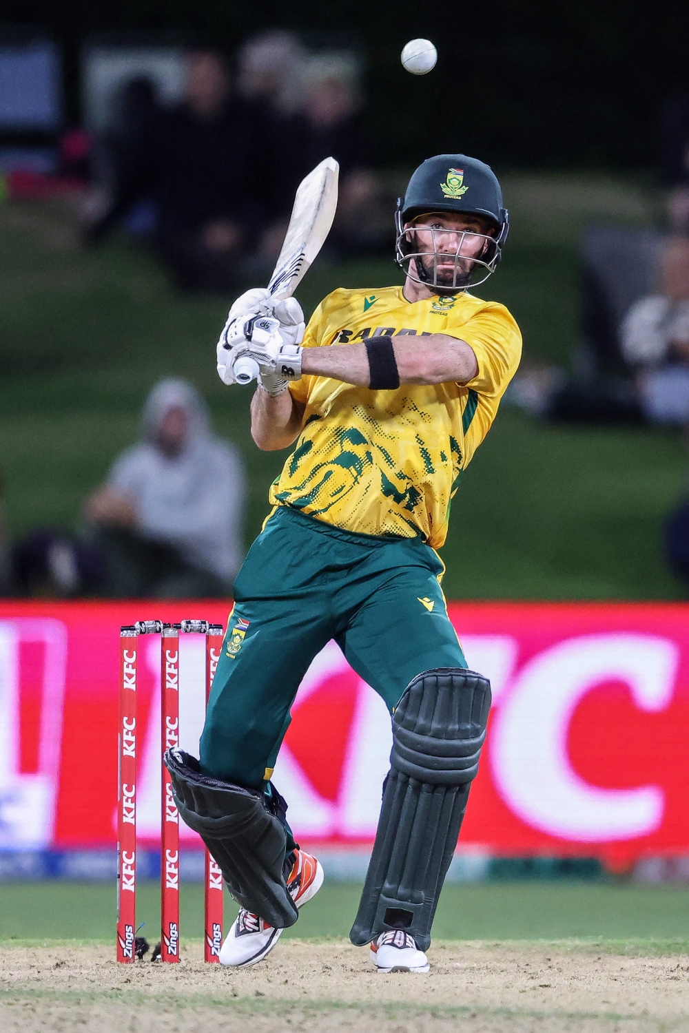South Africa's Connor Esterhuizen plays a shot during the first Twenty20 international cricket match 