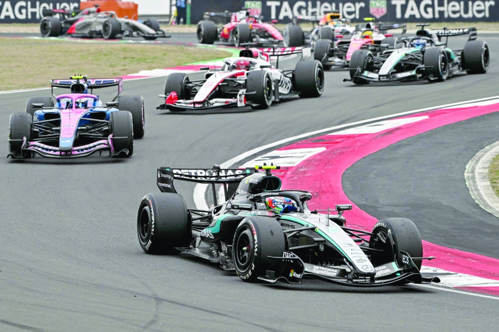 Mercedes' Italian driver Kimi Antonelli takes a lead during the Formula One Chinese Grand Prix. — AFP
