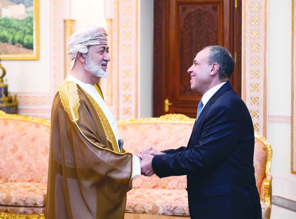 His Majesty Sultan Haitham bin Tarik gave an audience on Monday at Al Barakah Palace to Dr Badr Abdelatty.