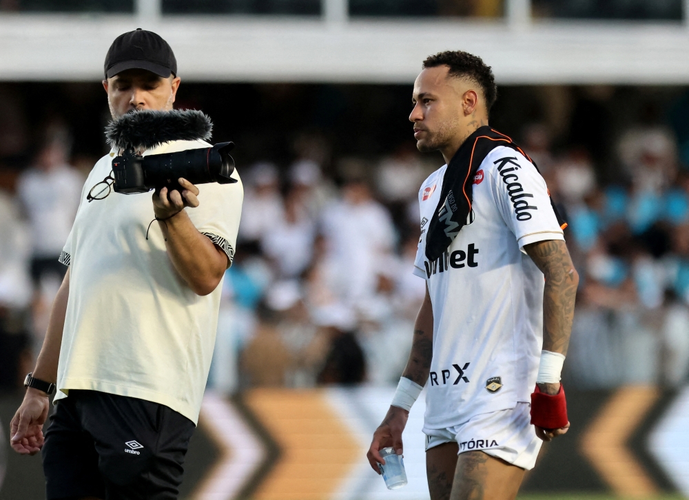  Santos' Neymar after the match between Santos and Corinthians on March 15  