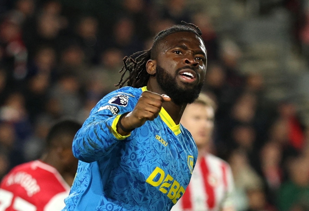  Wolverhampton Wanderers' Tolu Arokodare celebrates scoring their second goal  