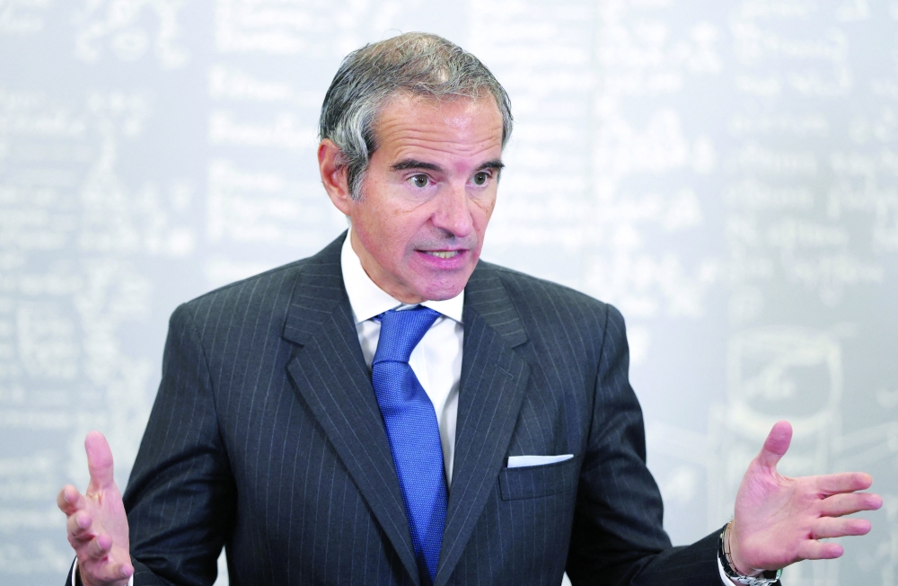 Director General of the International Atomic Energy Agency (IAEA) Rafael Grossi speaks to the media, in Moscow. — Reuters