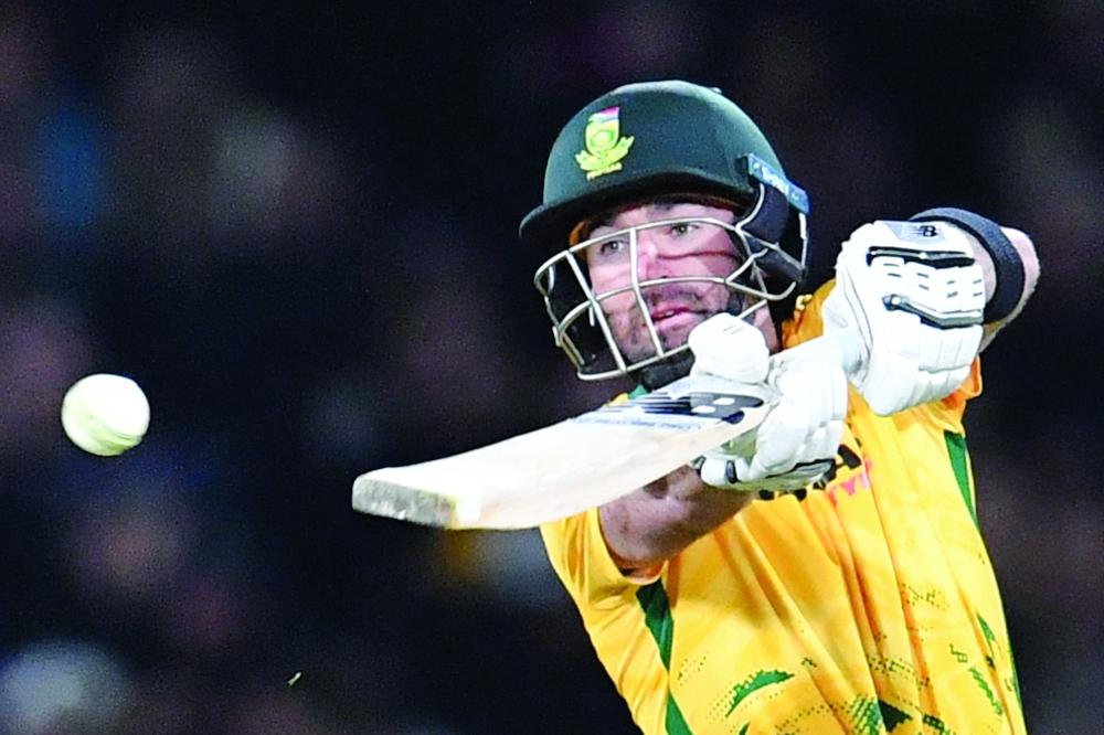South Africa's Connor Esterhuizen plays a shot during the fifth Twenty20 international match between New Zealand and South Africa at Hagley Oval in Christchurch on Wednesday. — AFP
