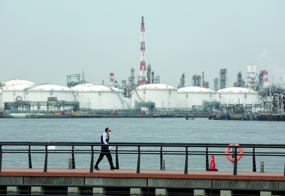 An oil refinery in the Keihin Industrial Zone in Kawasaki, south of Tokyo. — Reuters