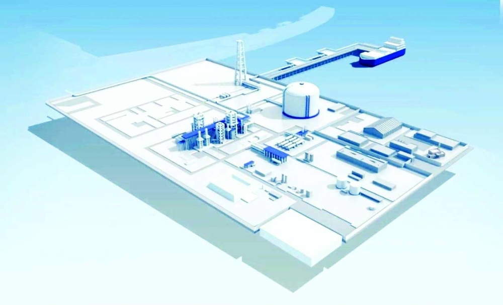 Layout of Marsa LNG’s complex at Sohar Port.