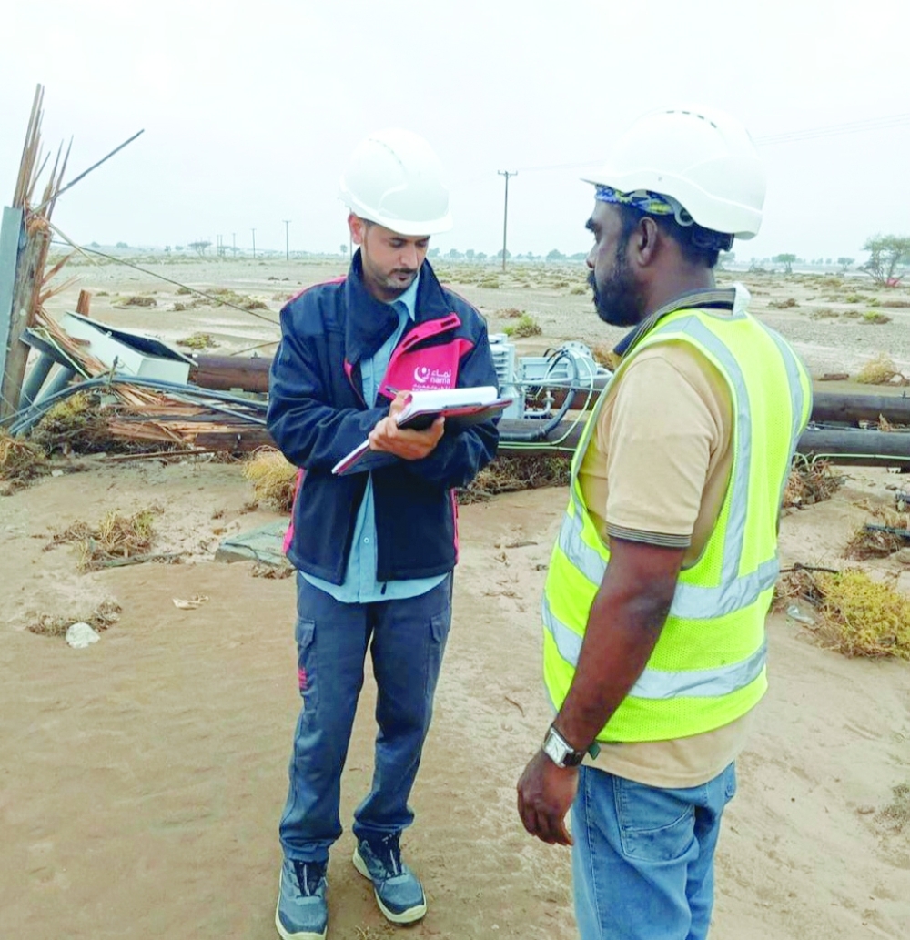 The basic services sector reported significant progress in restoring services in rain-affected wilayats.