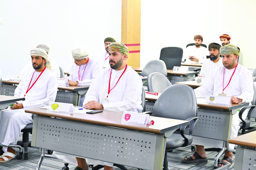Officials and club representatives during the Oman Volleyball Association General Assembly meeting in Muscat. — Shamsa al Harthy