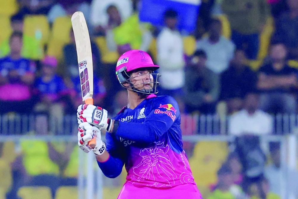 Rajasthan Royals' Vaibhav Sooryavanshi in action during the IPL match against Chennai Super Kings in Guwahati, India. — Reuters 