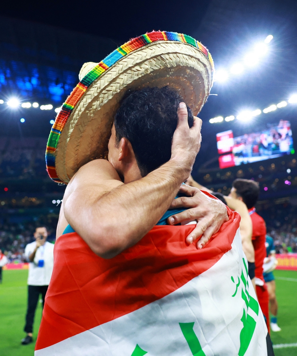  Iraq's Marko Farji celebrates after qualifying for FIFA World Cup  