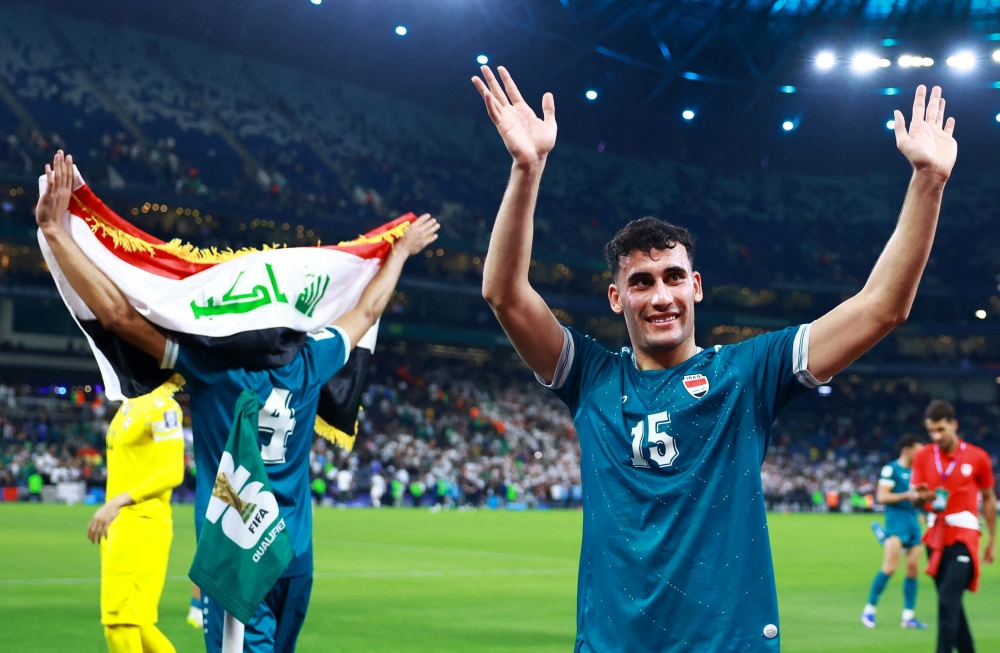  Iraq's Zaid Ismail celebrates after qualifying for FIFA World Cup 