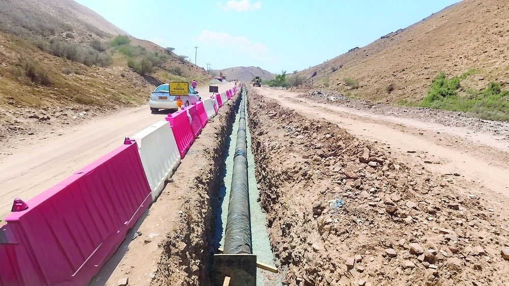 The project included implementation of a water network using HDPE pipes.