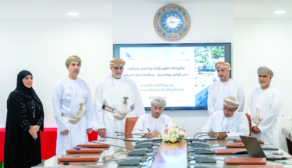 The agreement was signed by Eng Ibrahim bin Said al Kharousi, Under-Secretary of the Ministry of Heritage and Tourism for Heritage.