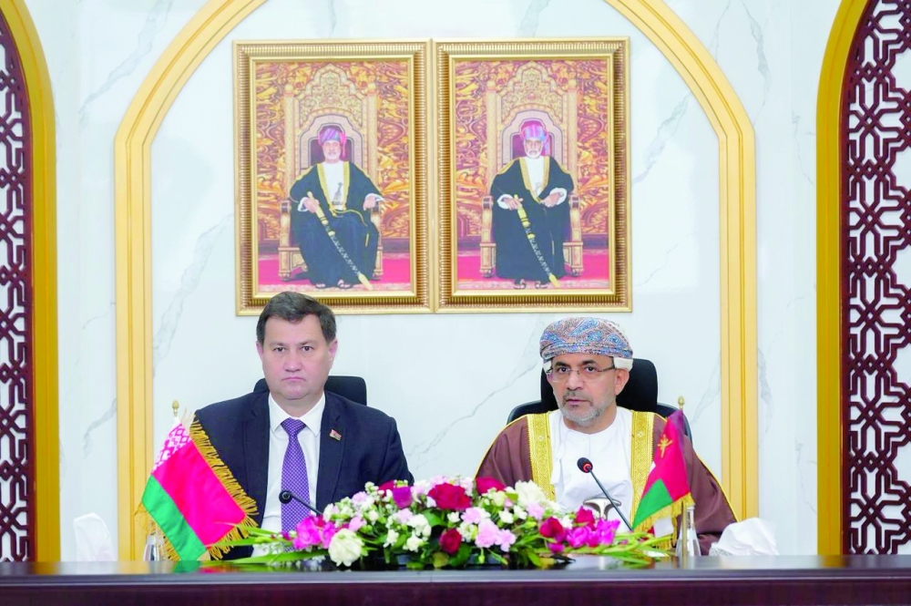 Dr Saud bin Hamoud al Habsi with and Maxim Ryzhenkov.