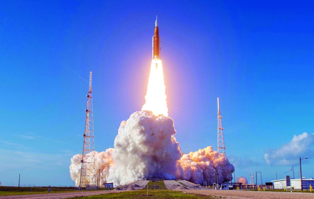 The Artemis II crewed lunar mission lifts off from Pad 39B at Kennedy Space C.enter in Cape Canaveral, Florida. — AFP
