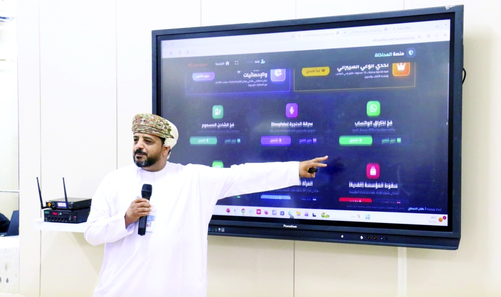 The programme showcased simulations of cyber threats along with student-led cybersecurity projects.