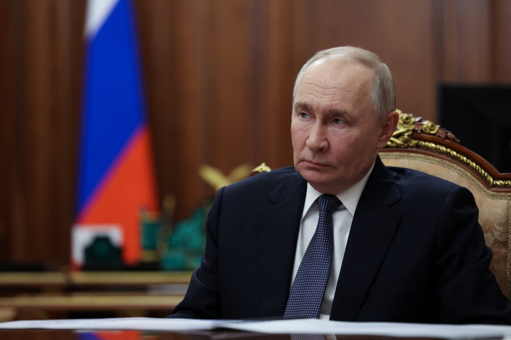 Russian President Vladimir Putin meets with Aeroflot CEO Sergei Aleksandrovsky in Moscow