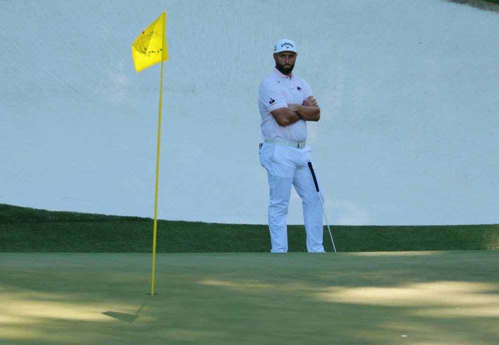  Spain's Jon Rahm on the 13th hole during the first round 