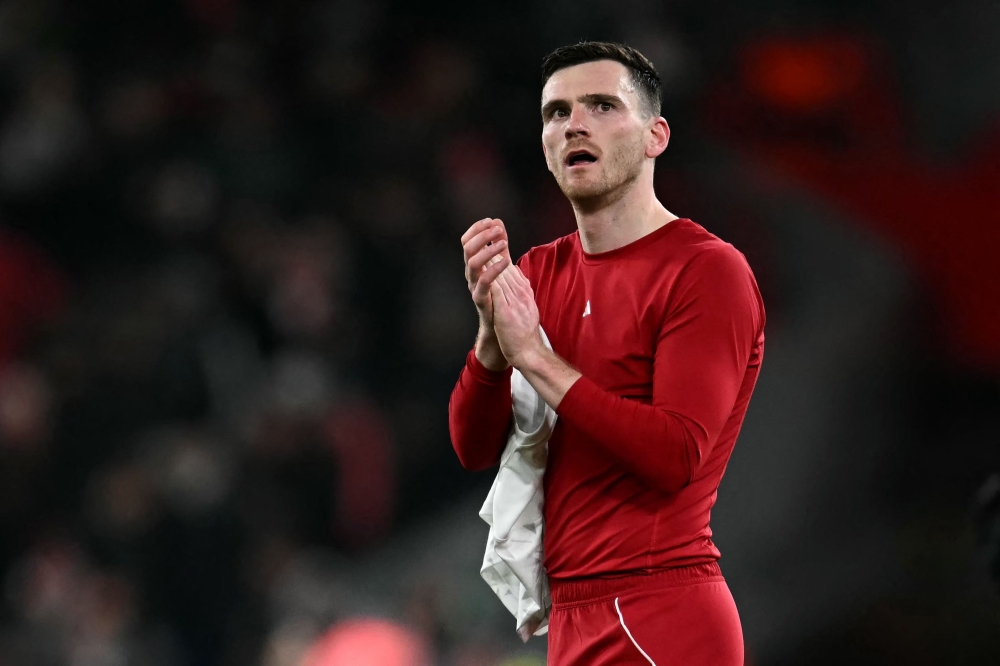 Left-back Andy Robertson will leave Liverpool at the end of this season