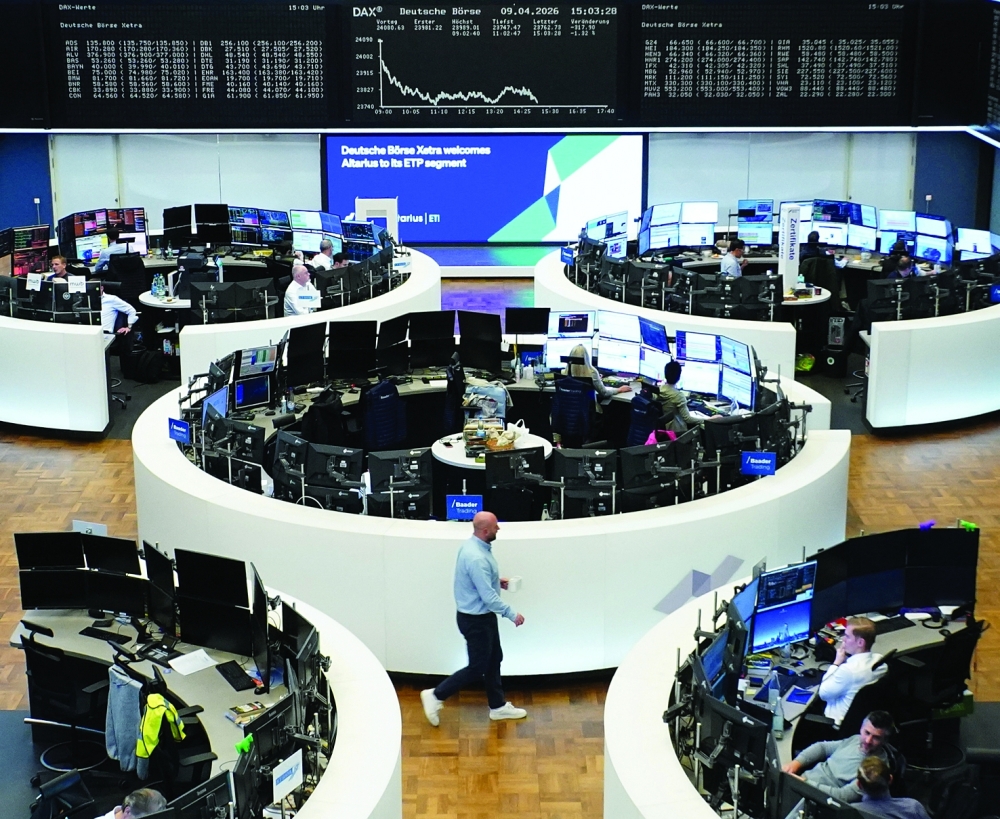 The German share price index DAX graph is pictured at the stock exchange in Frankfurt. — Reuters
