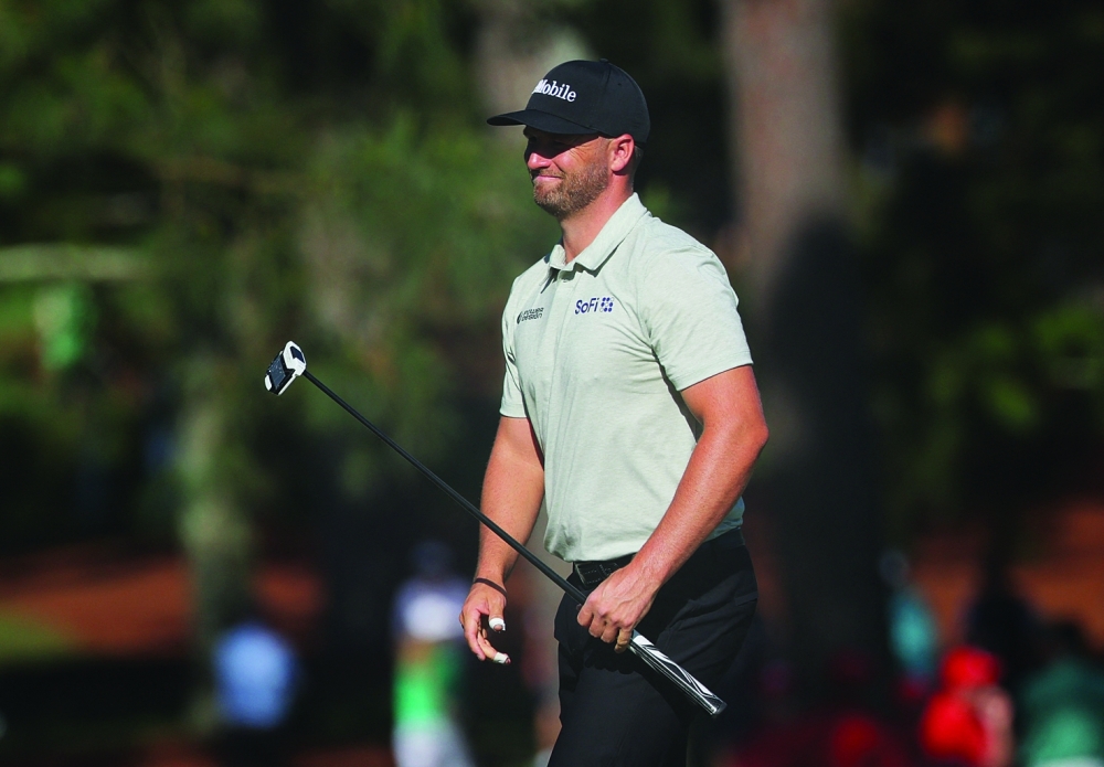 Wyndham Clark of the US reacts on the 7th hole during the second round of The Masters at the Augusta National Golf Club, Georgia, US. — Reuters