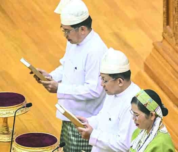 Military general sworn in as president in Myanmar