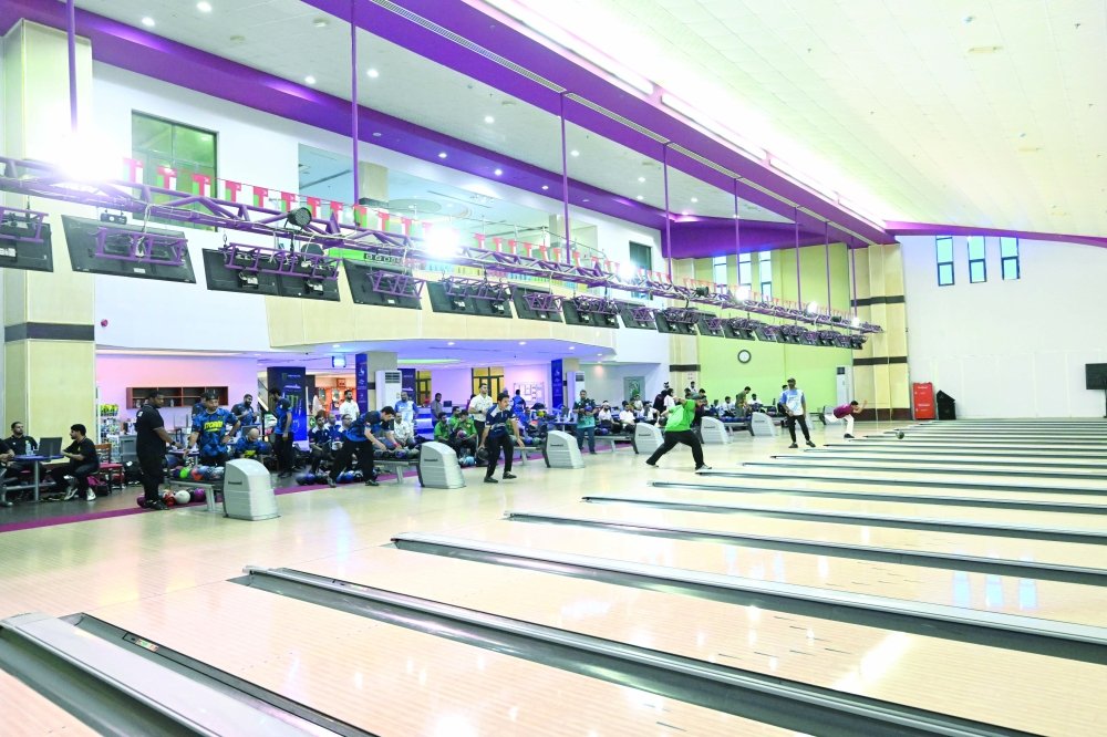 A bowler in action during the final rounds of the Oman Bowling Clubs League. — Saleh al Sharji